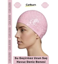 #Bone Uzun Saç Kaymaz Su Geçirmez Sızdırmaz Yüzücü Havuz Deniz Bonesi Elastik Bez Yüzme Şapkası