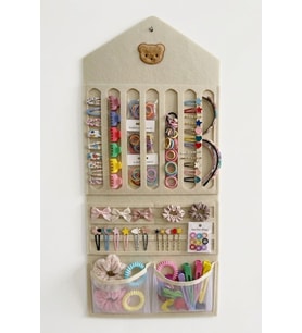 Kız Çocuk Saç Aksesuarları Düzenleyici Çanta, Duvara Monte, Taç ve Lastik Organizer