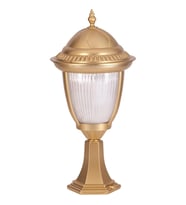 AVONNI BSU-68053-BSA-K Sarı Boyalı Dış Mekan Aydınlatma E27 Aluminyum Döküm Dip Polikarbon Cam 25cm