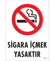 Sigara İçmek Yasaktır Uyarı Levhası 25x35 KOD:853