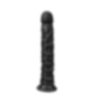 River World 24 cm'lik Realistik ve Vantuzlu Siyahi Pe nis Dildo
