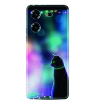 Tecno Pova 5 Kılıf Silikon Desen Özel Seri Window Cat 1787
