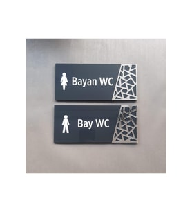 Antrasit Silver Pattern Seri Wc Yönlendirme Seti