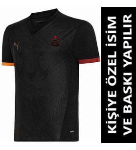 Galatasaray ÖZEL Forması KİŞİYE ÖZEL İSİM VE NUMARA BASKILI Yetişkin Futbol Forması pp99 (SİYAH)