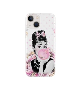 Iphone 13 Kılıf Resimli Desenli Baskılı Silikon Kılıf + Tam Kaplayan Cam Yeşil Mermer 2