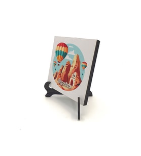 Kapadokya Baskılı MDF Masaüstlük 10X10