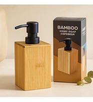 Bambu Sıvı Sabunluk (Siyah Pompa) 7 x 11.5 cm