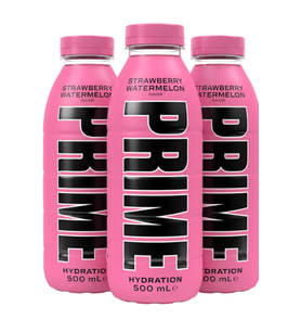 Prime Hydration Strawberry Watermelon 500 ml – Çilek & Karpuz Aromalı Sporcu İçeceği (3 ADET)