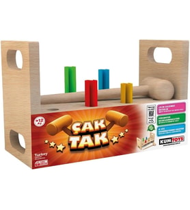 Kumtoys Tak Çak Tamir Seti - Tamir Setleri - Ahşap Tamir Seti Vurmalı Oyuncak