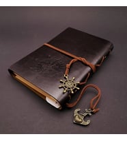 Dodes Siyah Deri Pusula Defter