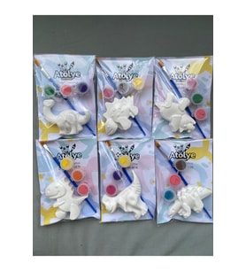 Atölye Lavi Shop DİNOZOR Set/boyama Seti,kendin Yap,DIY,doğum Günü Hediyesi, Tatil Hediyesi / 15 ADET