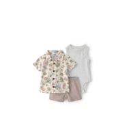 Carters Erkek Bebek Gömlek Şort Set 1U585410 Renkli