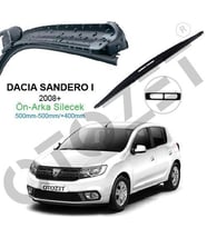 DACİA SANDERO ÖN ARKA SİLECEK SÜPÜRGESİ TAKIM  2008+