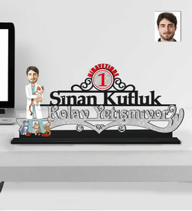 Kişiye Özel Nihayetinde Kolay Yetişmiyor Veteriner Doktor Erkek Ahşap Biblo-1