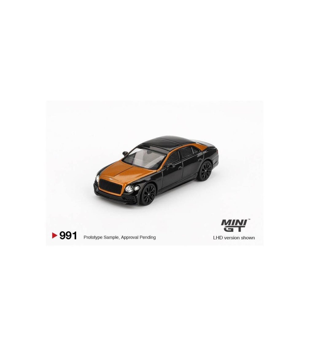 Mini GT 991 Bentley Flying Spur Orange Flame / Onyx 1/64 Model Araba