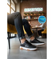 United Colors Of Benetton Beyaz Bağcıklı Cilt Memory Foam Erkek Spor Ayakkabı BNI-11219 M