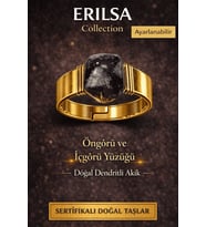 Sertifikalı Öngörü ve İçgörü Yüzüğü Dendritli Akik Doğal Taş Yüzük Ayarlanabilir El Yapımı (Çok Renkli)