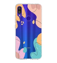 Xiaomi Redmi Note 7 Pro Uyumlu Kapak Karışık Renkler Tasarımlı Şeffaf Silikon Kılıf