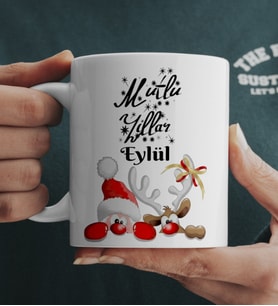 Yılbaşı İsim Yazılı Seramik Kupa