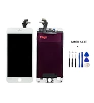 Tkgz - iPhone 6 PLUS Uyumlu Lcd Ekran Dokunmatik -A- Kalite (LW MARKA) BEYAZ + TAMİR SETİ