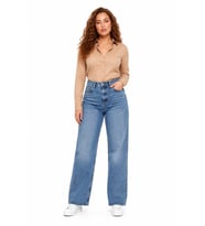 Kadın Yüksek Bel Wide Leg Denim Bol Pantolon BGL-ST05449