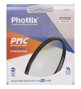 Phottix 55mm PMC Ultra Slim UV Protection Filtre (Siyah)
