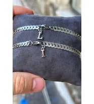 2li Hasır Model Paslanmaz Çelik Bileklik Sevgili Arkadaş Çift Bilekliği scb18c (Metal)