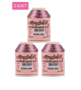 3 Adet Altınbaşak Oya ve Dantel İpi 20 gr - Royaleks - No: 694