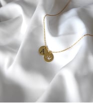 Kişiye Özel 925 Ayar Gümüş Pati Harf Charm Kolye