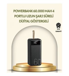 Mey İthalat® Tüm Cihazlarla Uyumlu LED Fenerli 4 Çıkışlı Powerbank