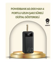 Mey İthalat® Tüm Cihazlarla Uyumlu LED Fenerli 4 Çıkışlı Powerbank