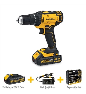 Mey İthalat® Sgs Plus 5248 Akülü Darbeli Matkap Seti 20 Volt