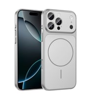 Apple iPhone 14 Pro Max Uyumlu Kılıf Zore M-Safe Şarj Özellikli Kamera Korumalı Formen Kapak (Gümüş)