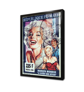 Siyah Beyaz Marilyn Monroe Çerçeveli Cam Tablo