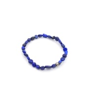 AMORF KESİM DOĞAL LAPİS LAZULİ TAŞI BİLEKLİK 1.KALİTE