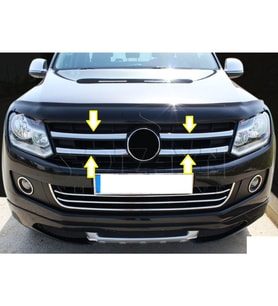 VW Amarok Krom Ön Panjur 4 prç. 2010 Üzeri P. Çelik