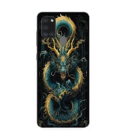 Samsung Galaxy A21S Uyumlu Ejderha Tasarımlı Şeffaf Telefon Kılıfı