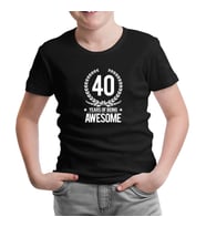 Awesome 40 Years Siyah Çocuk Tshirt