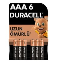 Duracell  Aaa LR03  İnce Kalem Pil   Aaa Ince Kalem Pil 6'lı Paket