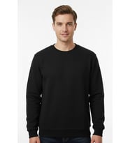 Erkek Büyük Beden Sıfır Yaka Selanik Sweatshirt BGL-ST04927 (Siyah)