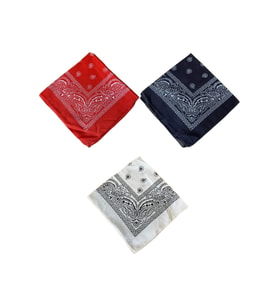 %100 Pamuklu Klasik Desen Unisex 3lü Bandana Seti Renkli Bandana Etnik Desenli A Kalite Bandana