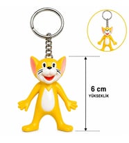 Sevimli Sarı Kedi Figürlü Anahtarlık 6 Cm