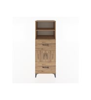 Hyperion Dolap 3 Raflı 2 Çekmeceli 2 Kapaklı 60x44x163 Çam-Çam