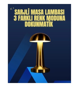 Mey İthalat® Modern Tasarım Şarjlı Masa Lambası – 1800 mAh Batarya