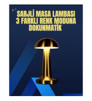 Mey İthalat® Modern Tasarım Şarjlı Masa Lambası – 1800 mAh Batarya