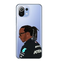 Xiaomi Mi 11 Lite Uyumlu Lewis Hamilton Desenli Şeffaf Telefon Kılıfı