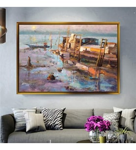 Altın Çerçeveli dekoratif tablo l648 (Gold)