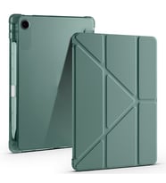 Lenovo Tab TB-311FU Uyumlu Kılıf Zore Tri Folding Kalem Bölmeli Standlı Kılıf (Koyu Yeşil)