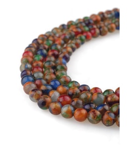 6 MM Renkli Opal Akik Taşı Dizi - DZ4074-R