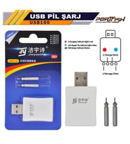 Portfish Olta Ucu Işığı +2 battery Pili Şarj Kiti
